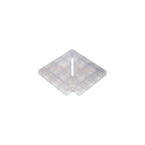 Túlfolyó sarok elem Square - Transzparens 45º 245mm