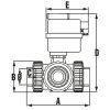 Motoros golyóscsap 3 utas PTFE "T" D63