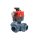 Motoros golyóscsap 3 utas PTFE "L" D50