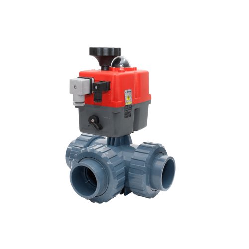 Motoros golyóscsap 3 utas PTFE "L" D50