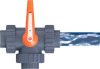 Motoros golyóscsap 3 utas PTFE "L" D50