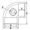 Könyök AIR L 90º D63x1/2" 