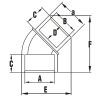 Könyök KB 45º 63x63x50