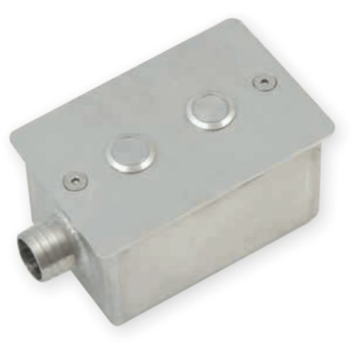 Beépítő inox doboz 2 piezo kapcsolóhoz