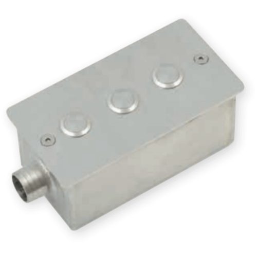 Beépítő inox doboz 3 piezo kapcsolóhoz