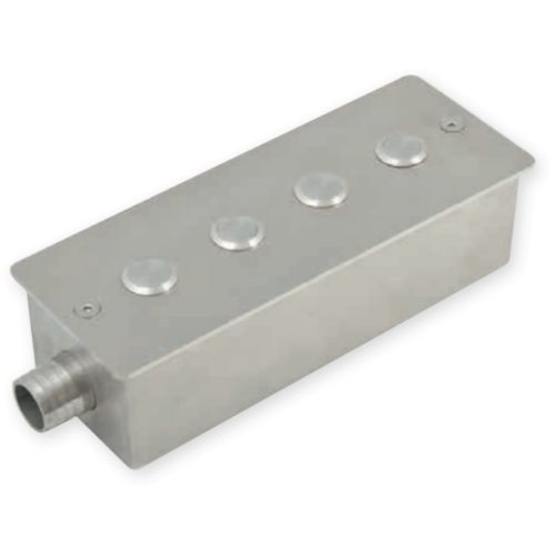 Beépítő inox doboz 4 piezo kapcsolóhoz