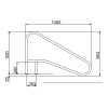 Korlát FX-02, 920 x 1405mm AISI316