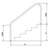 Korlát FX-05, 915 x 1524mm AISI316
