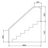 Korlát FX-06 1167 x 1829 - 460mm AISI316