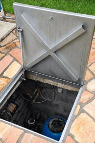 Aknafedél 600/35 teleszkópos AISI304