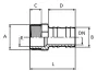 Csőcsatlakozó bsp KM 50-1 1/2 " - PVC PN10