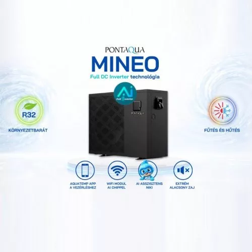 PONTAQUA MINEO inverteres hőszivattyú 10kW R32 10kW 20-35