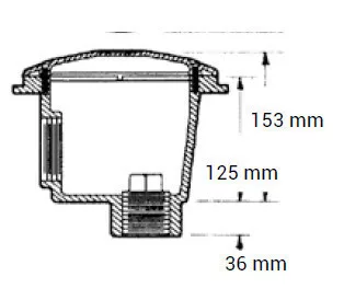 Fenékürítő fóliás, 1-1/2"
