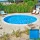 Tierra Blue Pool, 5x1,5 m-es kerek, süllyesztett víztükrű medence 0,8 mm-es kék fóliával