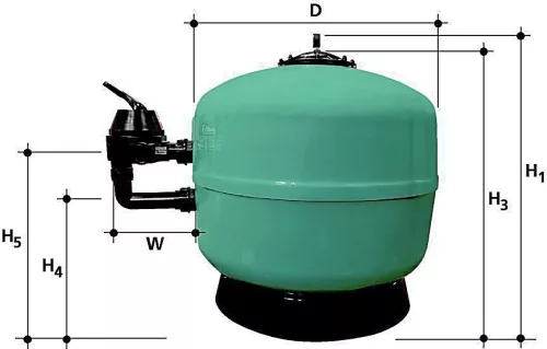 Filtrex Side Ø630 14 m³/h 1½"