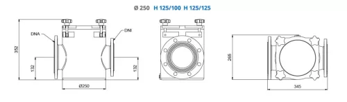 Előszűrő Öntvény DN 125/125 13,5L