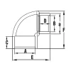 Könyök KB 90º 63x63x50