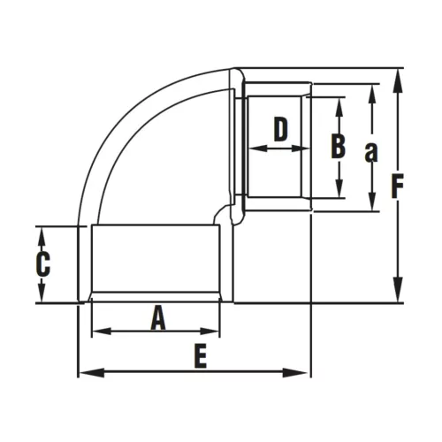 Könyök KB 90º 63x63x50
