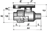Golyóscsap KM/BM D1/2" x 1/2"
