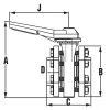 Pillangószelep karimákkal D140