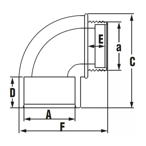 Könyök KM 90º 50x6/4"