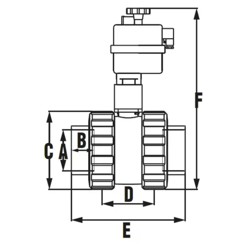 Motoros golyóscsap PTFE BB D90