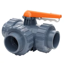 Golyóscsap 3 utas PTFE "T" D50