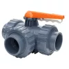 Golyóscsap 3 utas PTFE "T" D63