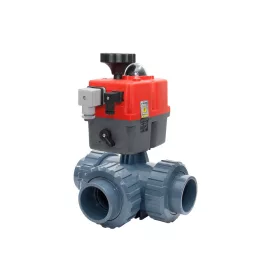 Motoros golyóscsap 3 utas PTFE "L" D63