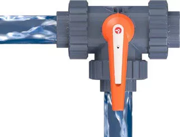 Motoros golyóscsap 3 utas PTFE "L" D75