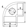 Könyök AIR L 90º D50x1/2"