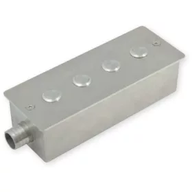 Beépítő inox doboz 4 piezo kapcsolóhoz