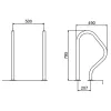 Korlát, 795 x 490mm AISI316L - 1 pár