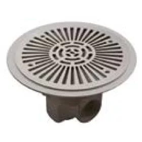   Ø200mm kör alakú ABS,fóliás padlóürítő 2"BM parker csavaros rögzítés, 13 m³/h @ 0,5 m/s