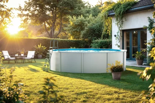 Ø 350 x 120 cm KÖR MEDENCE350X120+Homokszűrő+Létr fehér