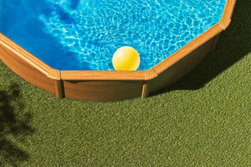 Ø 460 x 120 cm kör medence, fa mintázattal