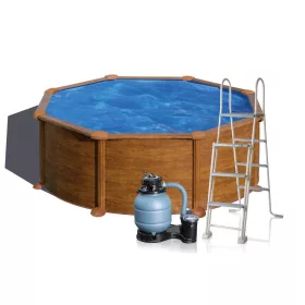 Ø 350 x 132 cm kör medence, fa mintázattal