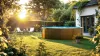 Ø 350 x 132 cm kör medence, fa mintázattal