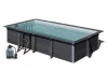 Gre WPC kompozit 606x326x124cm téglalap medence szett