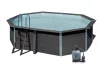 Gre WPC kompozit 525 x 386 x 124 cm (sokszög) medence szett