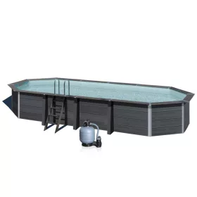 Gre WPC kompozit 804 x 386 x 124 cm (sokszög) medence szett