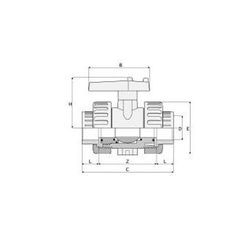 GOLYÓS SZELEP EPDM 1 1/2" BM
