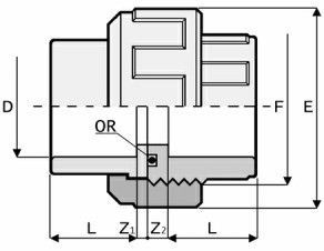 HOLLANDER háromrészes U-PVC rag. D63